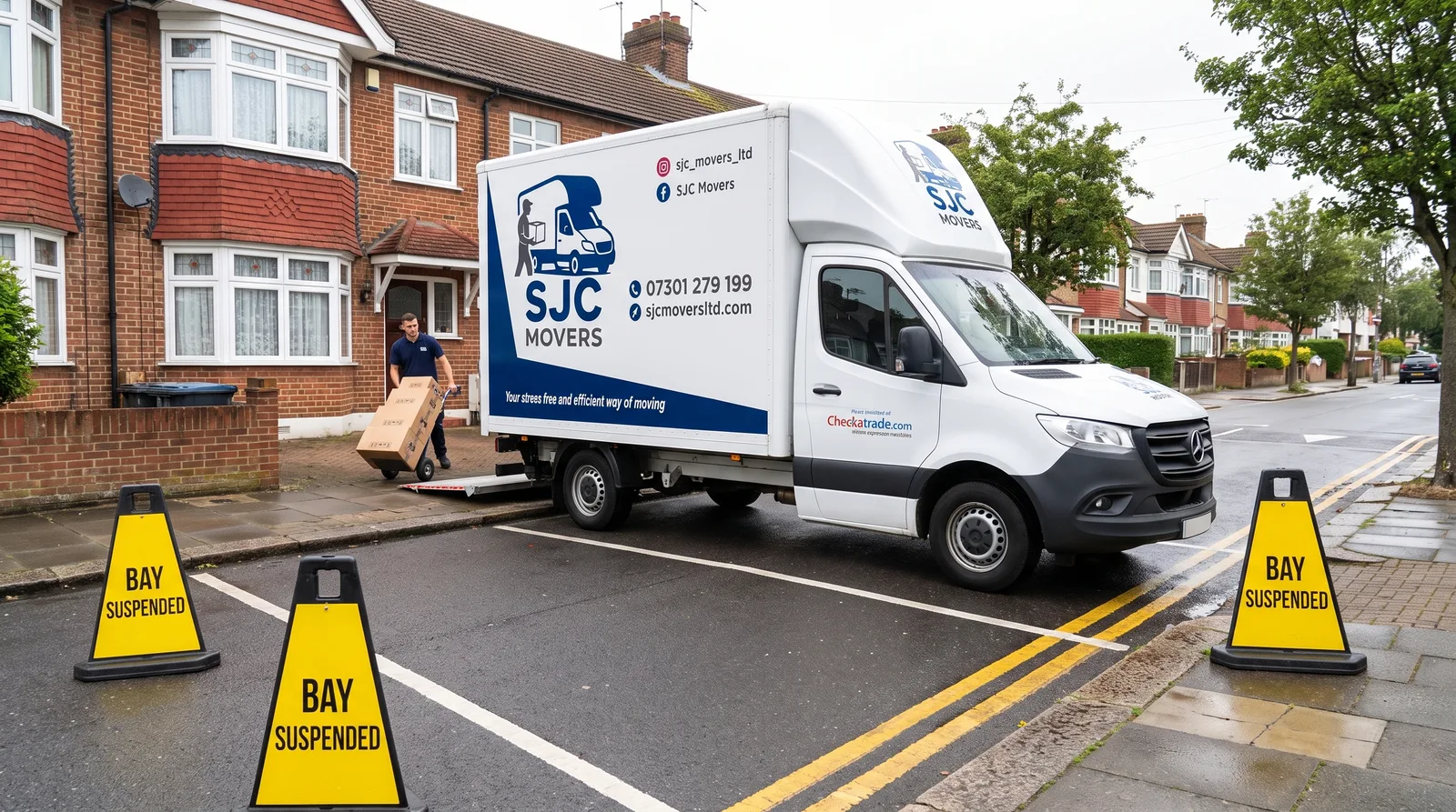 Parking a Removal Van in Sutton and Carshalton: Permits, Suspensions and Access